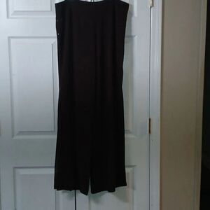 SC Collection brown wide leg palazzo  pants with embellished sides  Sz 16
